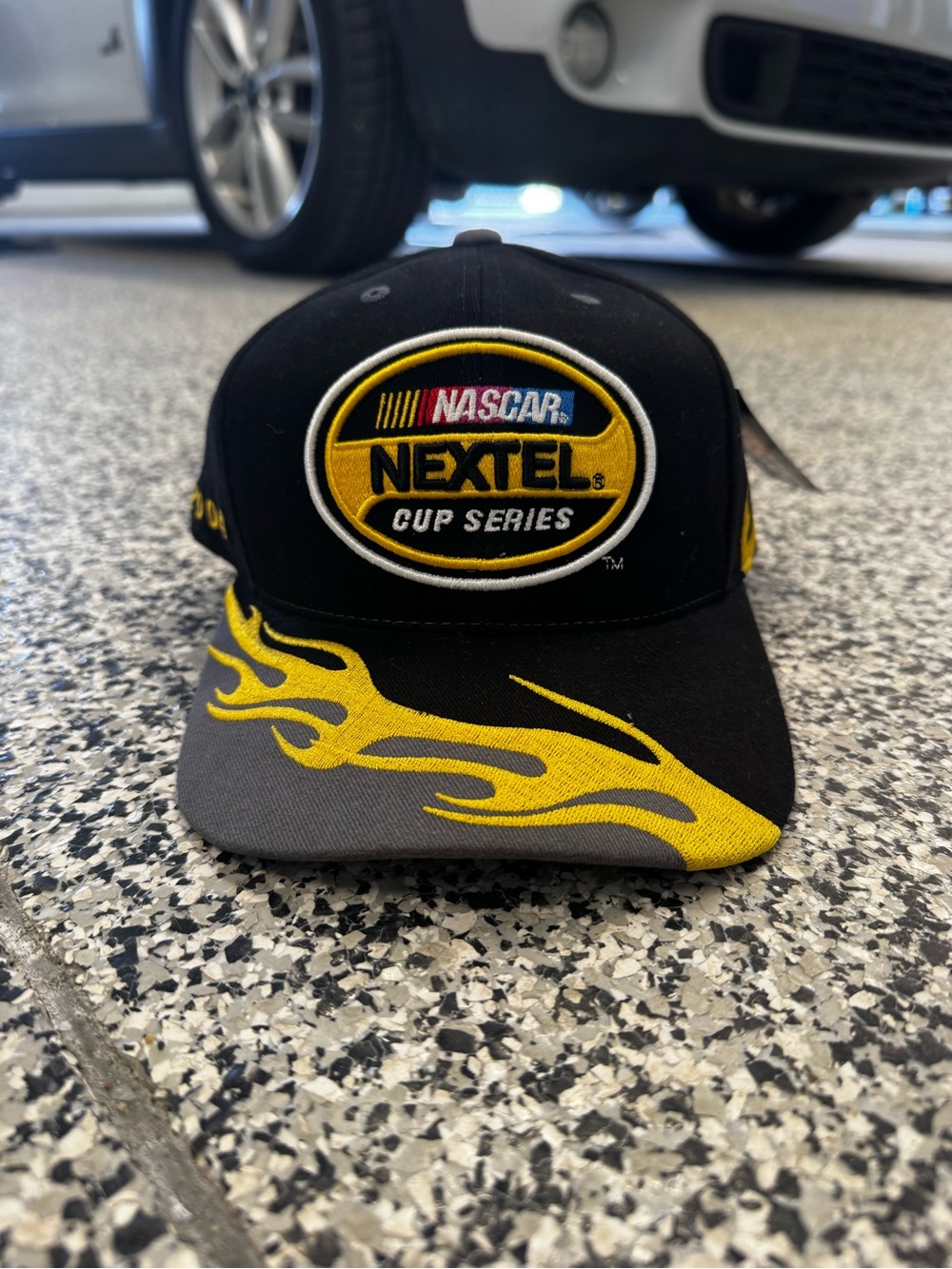 Nascar Black and Yellow Flame Inaugural Season Hat
